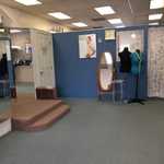 Alterations area has two changing rooms and one stage with lots of mirrors